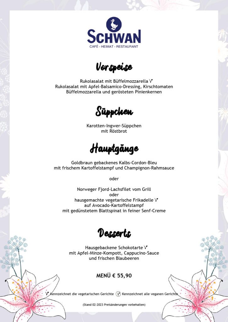 Menü-Event-Schwan