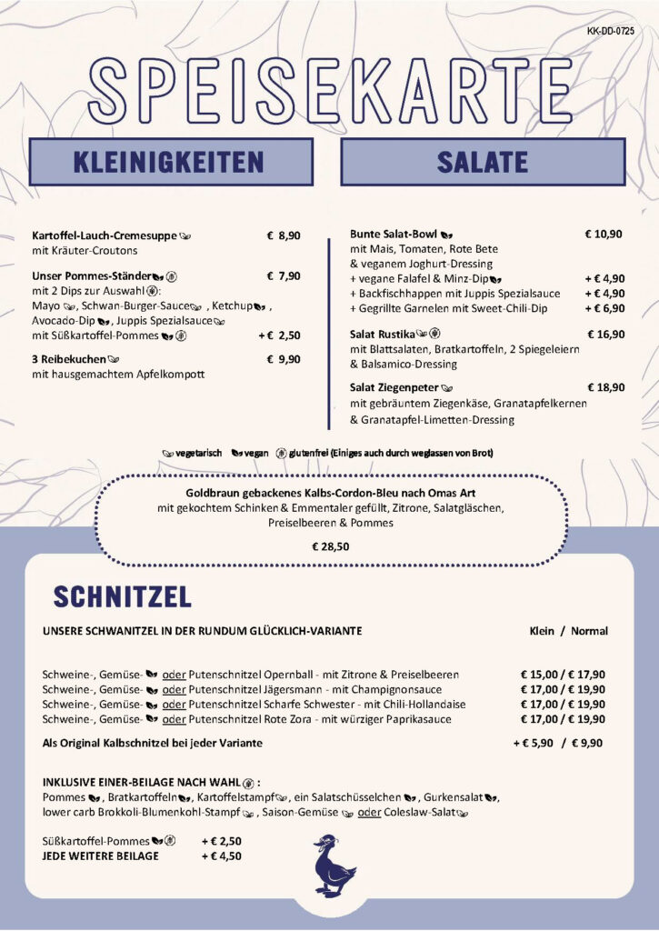 Speisekarte Derendorf