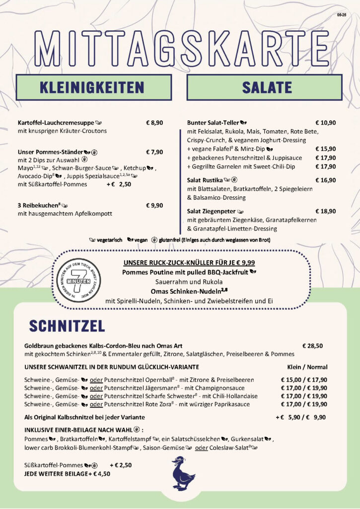Mittagskarte