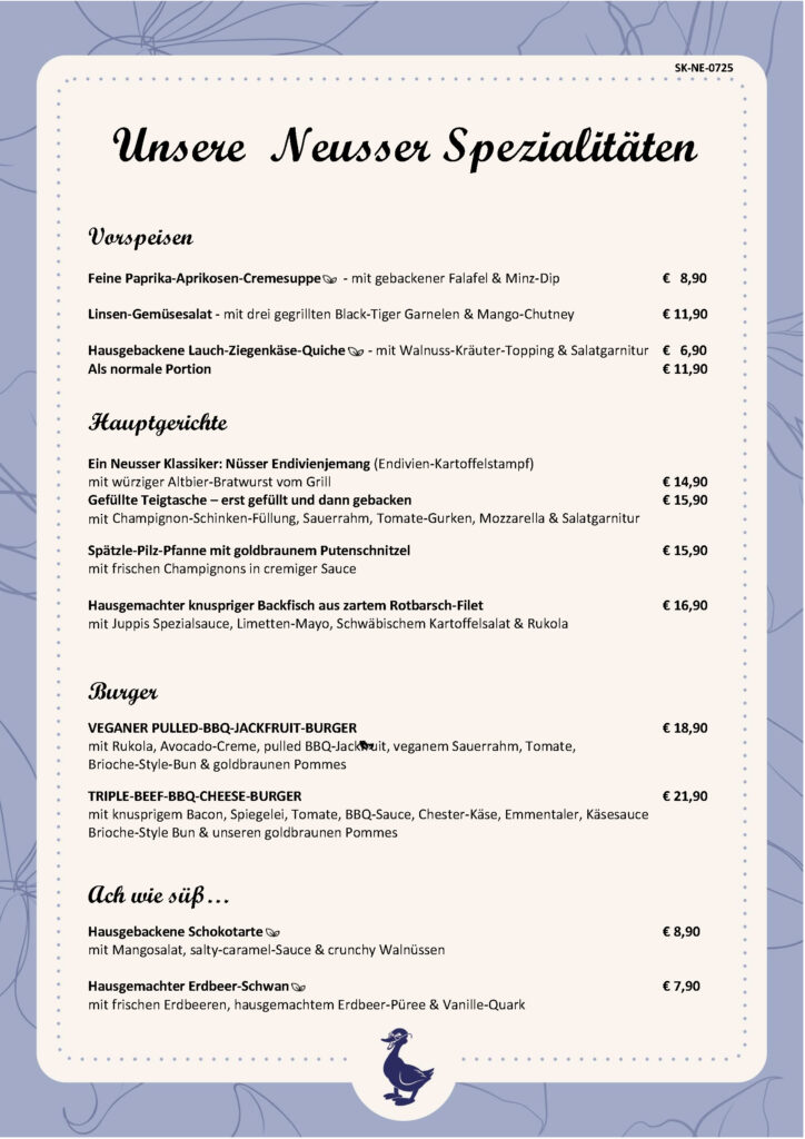 Unsere Neusser Spezialitäten