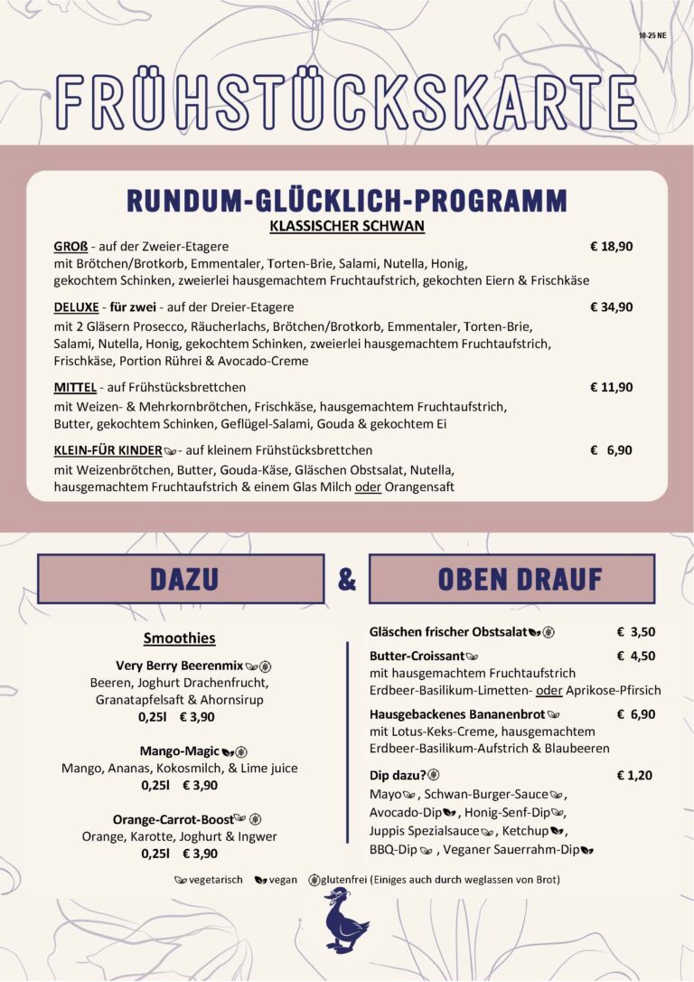 Frühstückskarte in Neuss