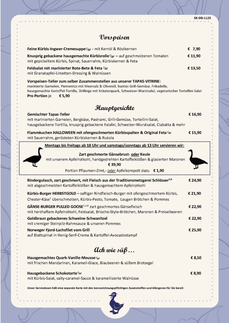 UNSERE SAISON SPEZIALITÄTEN