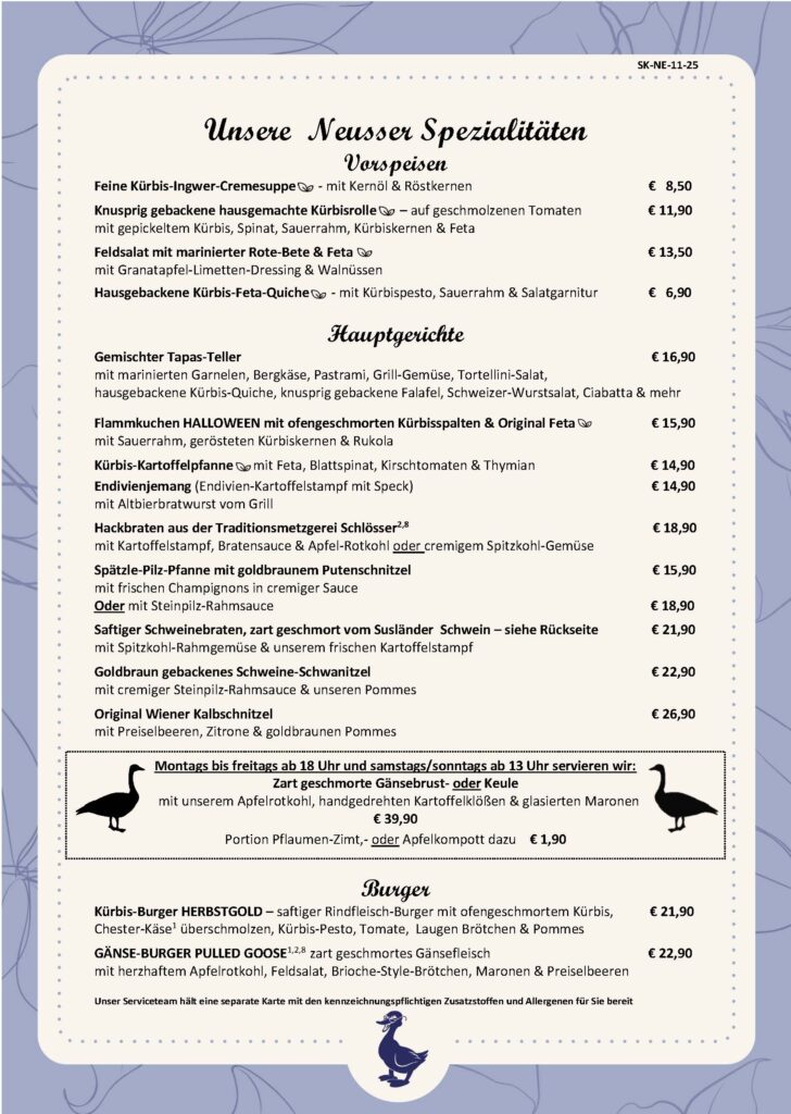 Unsere Neusser Spezialitäten