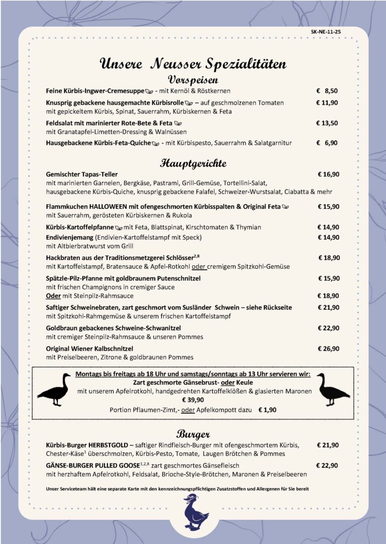 Unsere Neusser Spezialitäten